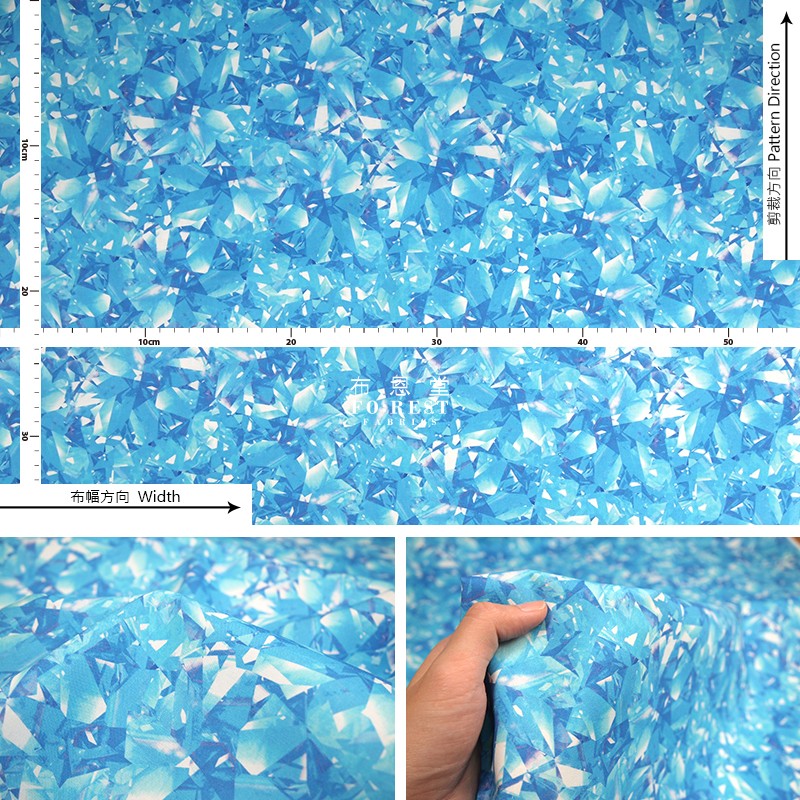 cotton - colour of Diamond fabric - forest-fabric