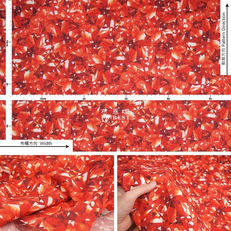 cotton - colour of Diamond fabric - forest-fabric