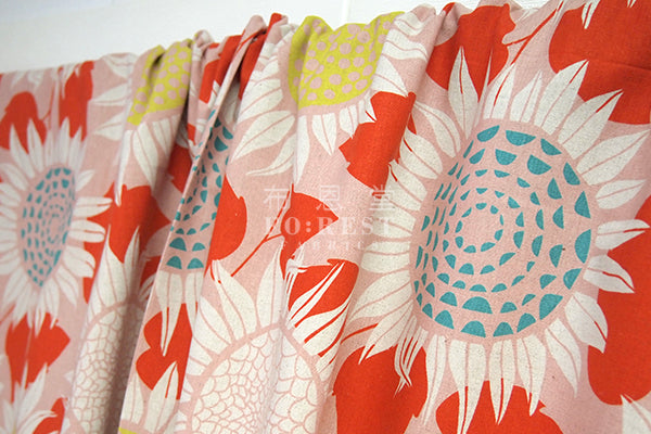 C+S - Linen Canvas - Sunflowers fabric - forest-fabric