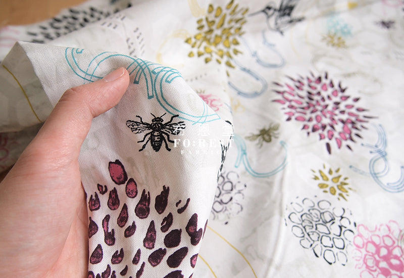 cotton - Timothy grass Yellow - forest-fabric