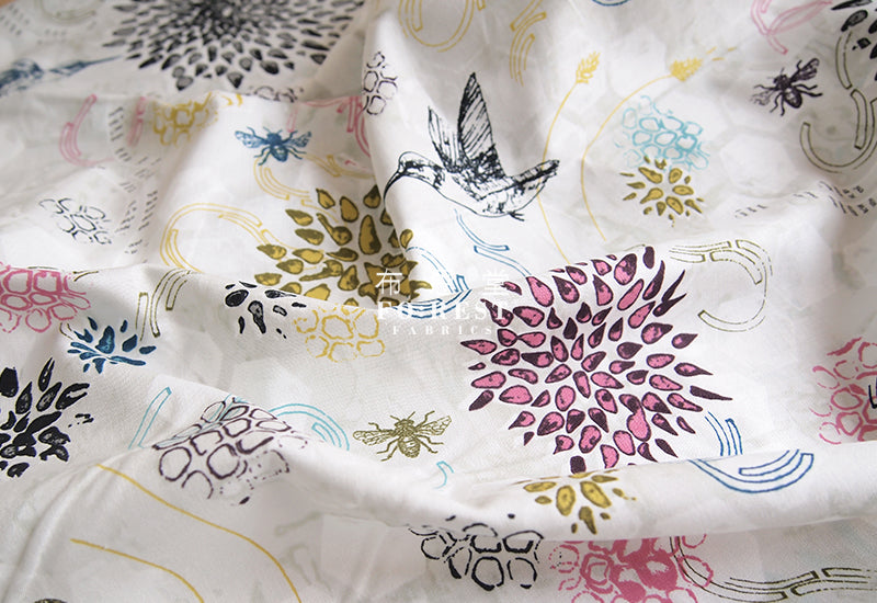 cotton - Timothy grass Yellow - forest-fabric