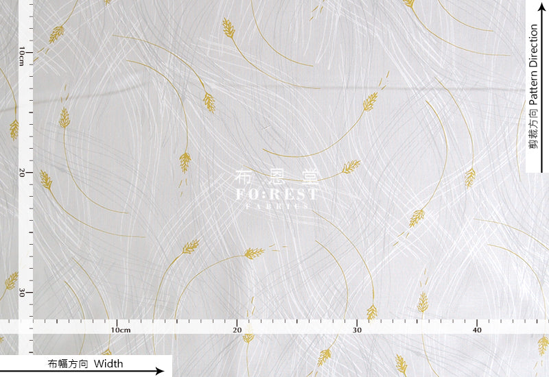 cotton - Timothy grass Yellow - forest-fabric