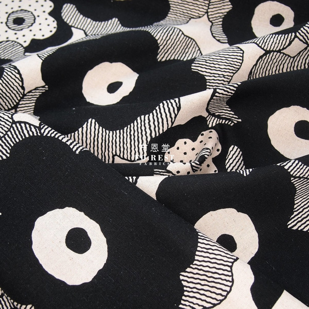 Canvas - Bouquet Fabric Natural Cotton Linen Canvas