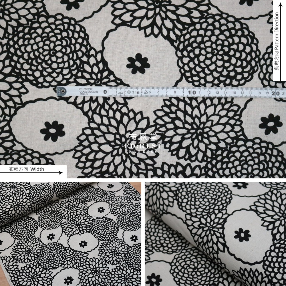 Canvas - Deco Bouquet Fabric Natural Cotton Linen Canvas