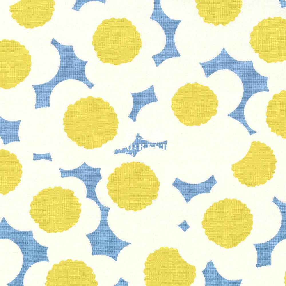 Canvas - Flower Fabric Blue Cotton Linen Canvas