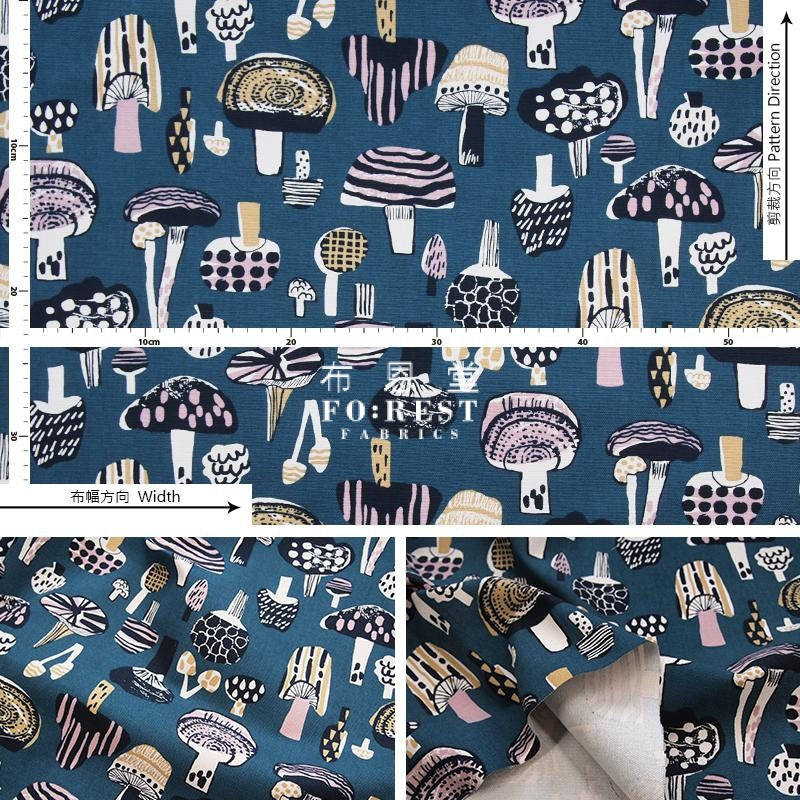 Canvas - Mushroom Fabric Cotton Linen Canvas