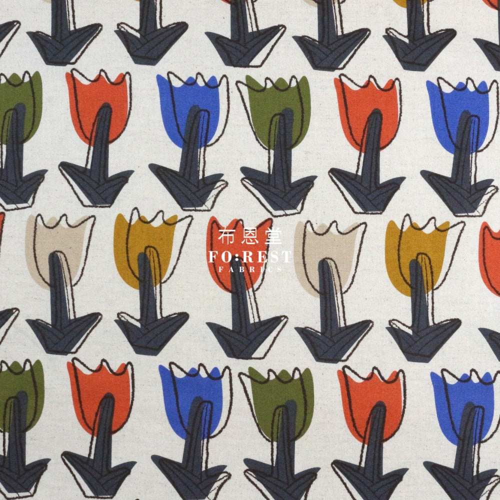 Canvas - Tulipa Fabric Natural Cotton Linen Canvas