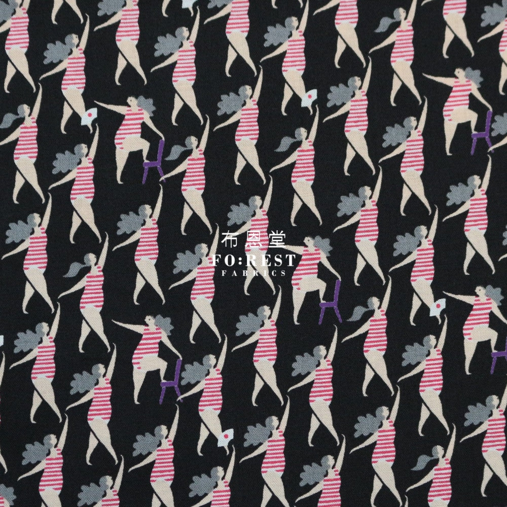 Cotton - Action Chair Dance Fabric Black