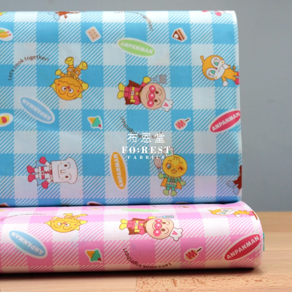 Cotton - Anpanman Fabric Pink (Member) Oxford