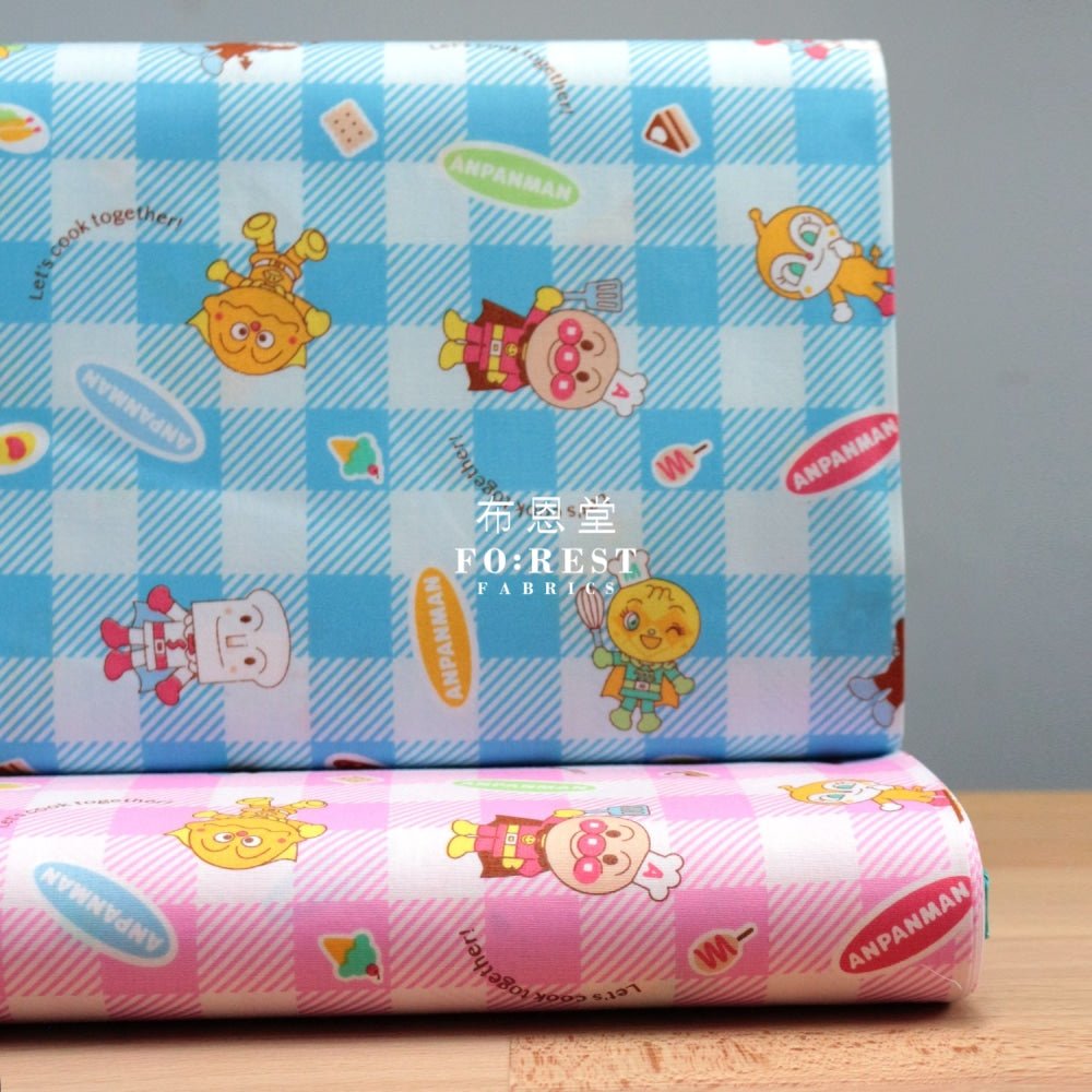 cotton - Anpanman fabric PINK (member) - FO:REST Fabric 布恩堂Liberty fabrictana lawnjapanese fabricykk zipper