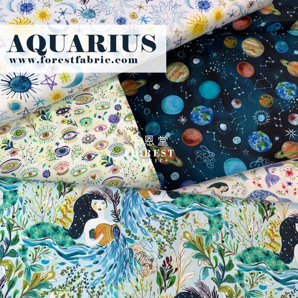 cotton - AQUARIUS fabric - FO:REST Fabric 布恩堂Liberty fabrictana lawnjapanese fabricykk zipper