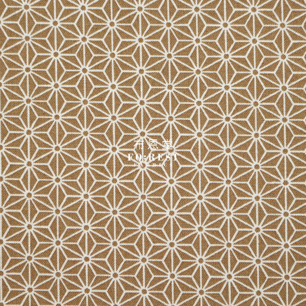 Cotton - Asanoha Khaki Fabric