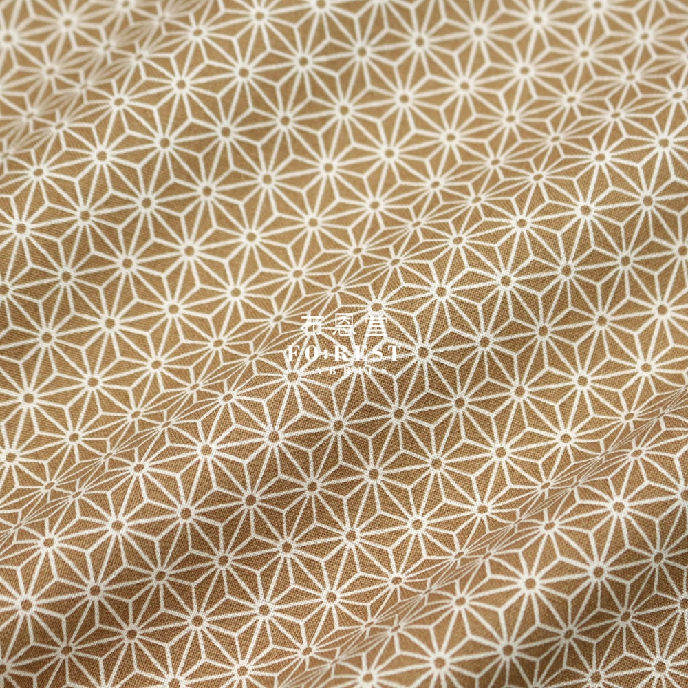 Cotton - Asanoha Khaki Fabric