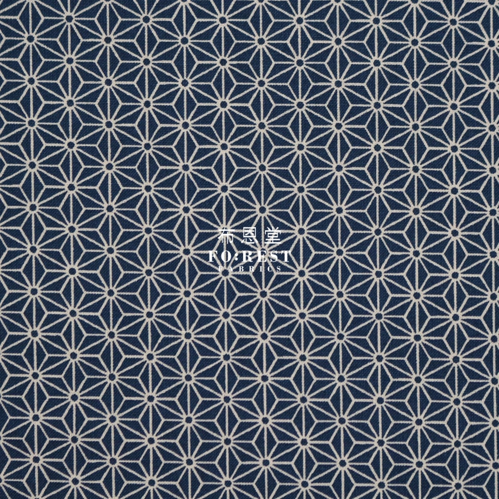 Cotton - Asanoha Navy Fabric