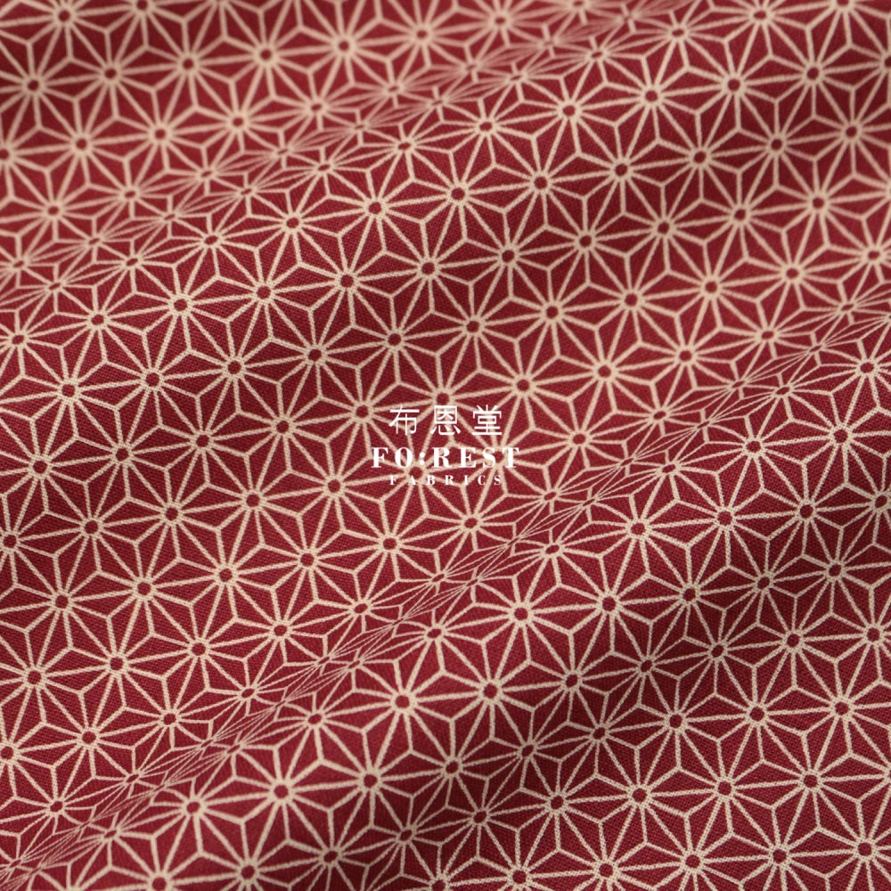 Cotton - Asanoha Wine Fabric