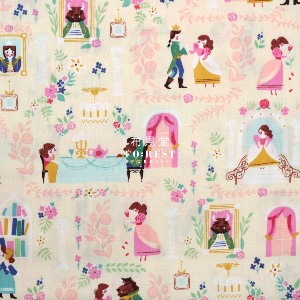 Cotton - Beauty And Beast Main Fabric Lt.yellow Cotton