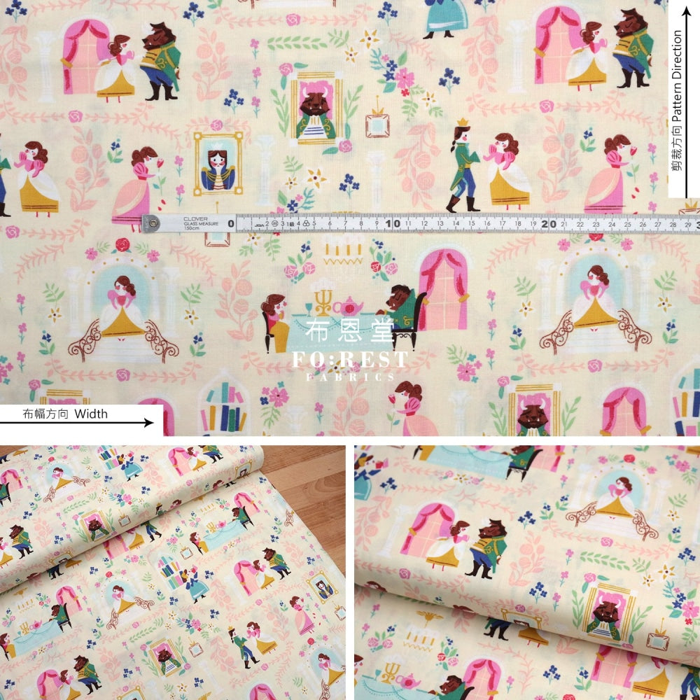 Cotton - Beauty And Beast Main Fabric Lt.yellow Cotton