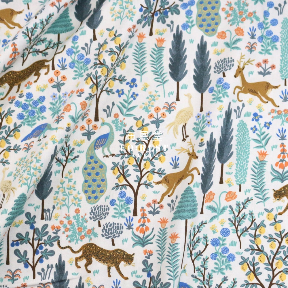 Cotton - Camont Menagerie Cream Metallic Fabric