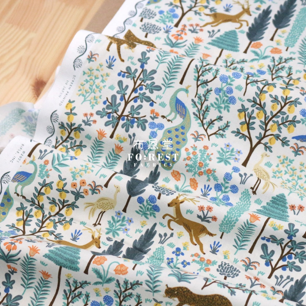 Cotton - Camont Menagerie Cream Metallic Fabric