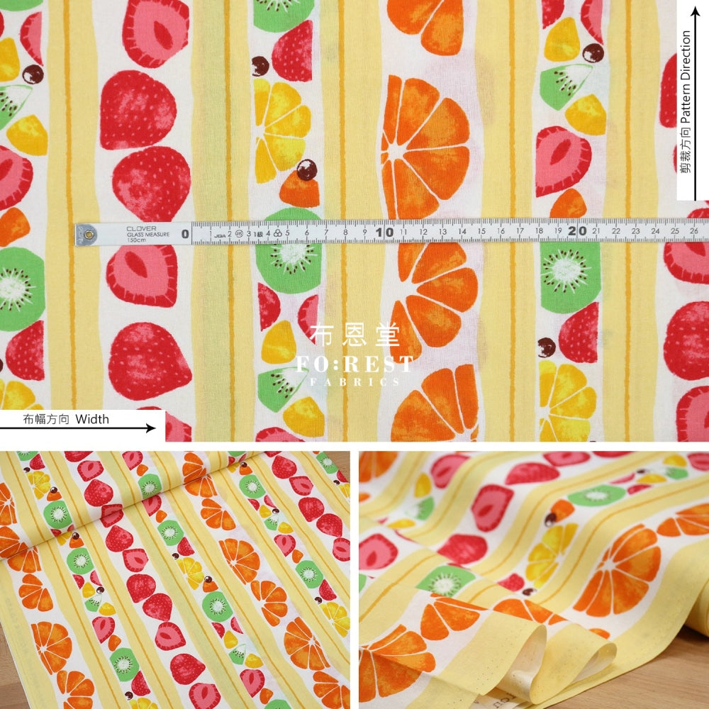 Cotton - Cross-Section Sandwich Fabric Custard