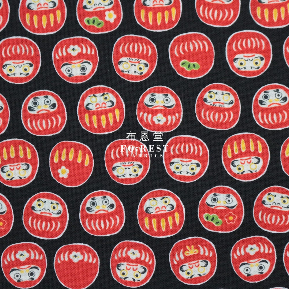 Cotton - Daruma Fabric Black Cotton