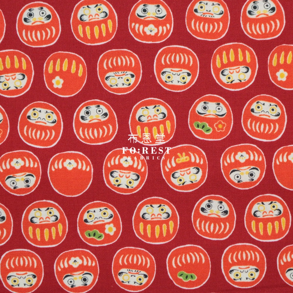 Cotton - Daruma Fabric Red Cotton
