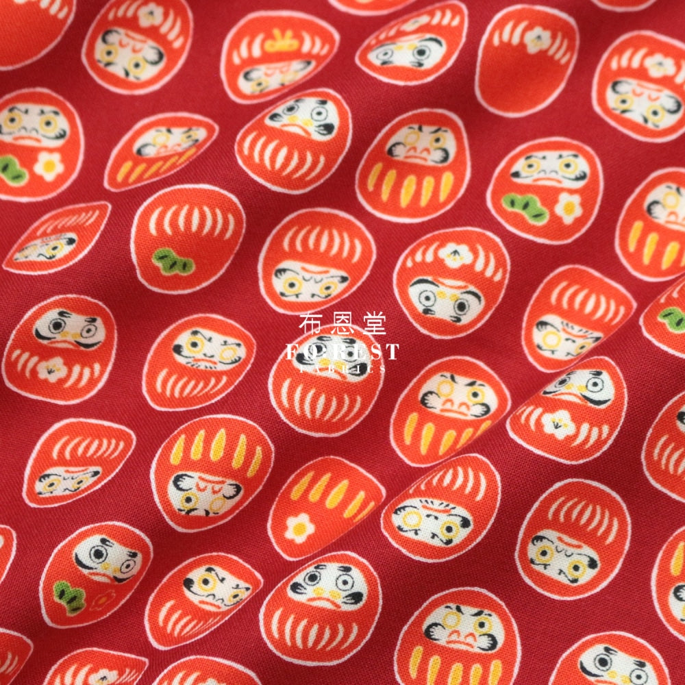 Cotton - Daruma Fabric Red Cotton