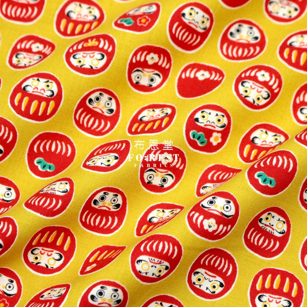 Cotton - Daruma Fabric Yellow Cotton