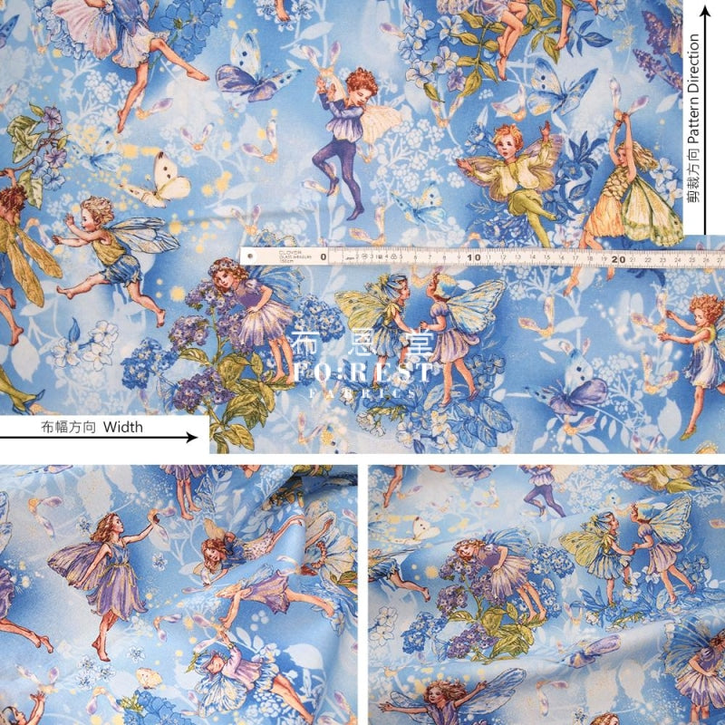 Cotton - Dawn Fairies Fabric Blue