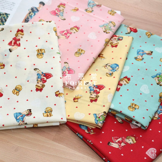 Cotton - Dear Little World Girls And Friends Fabric