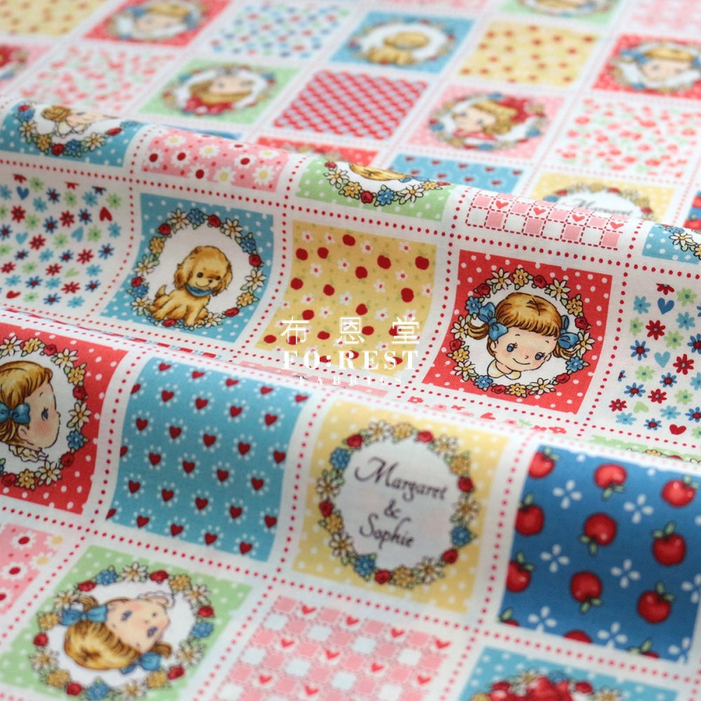 Cotton - Dear Little World Lovely Girls Border Fabric