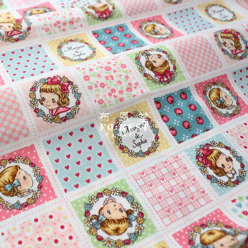 Cotton - Dear Little World Lovely Girls Border Fabric