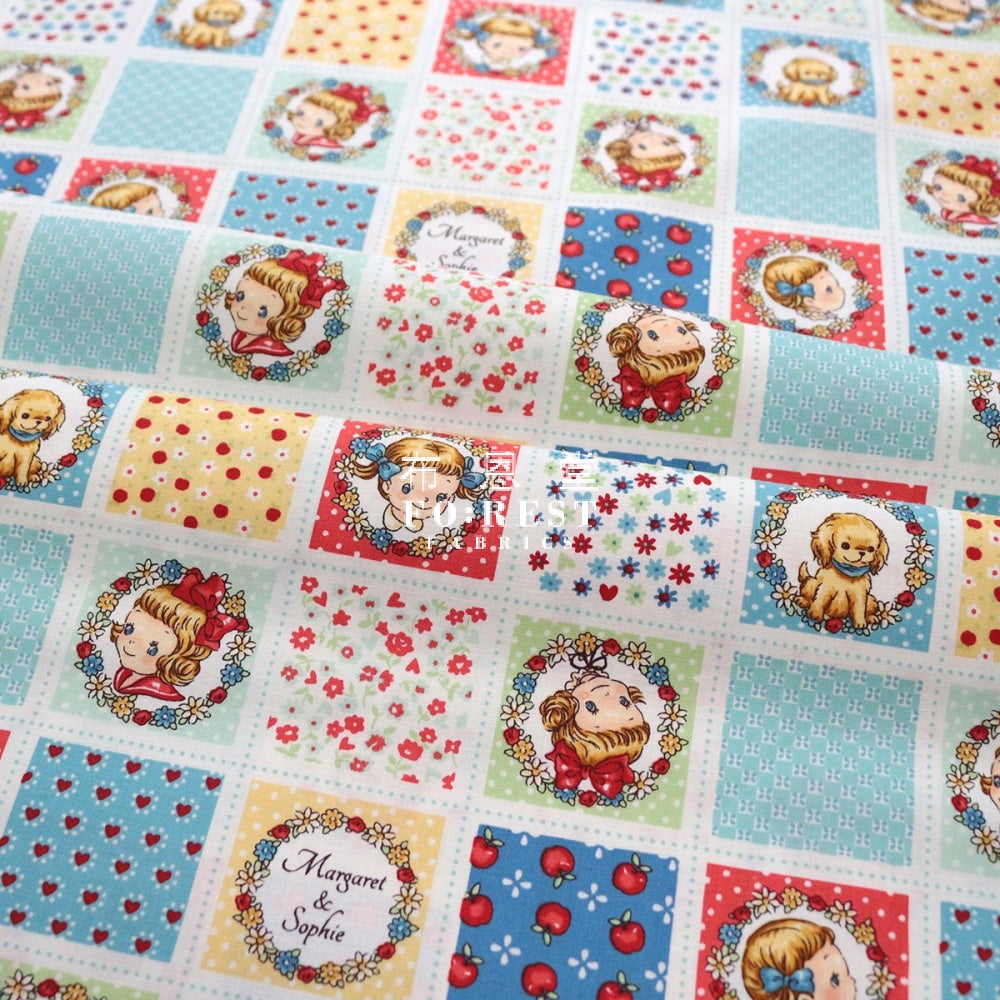 Cotton - Dear Little World Lovely Girls Border Fabric