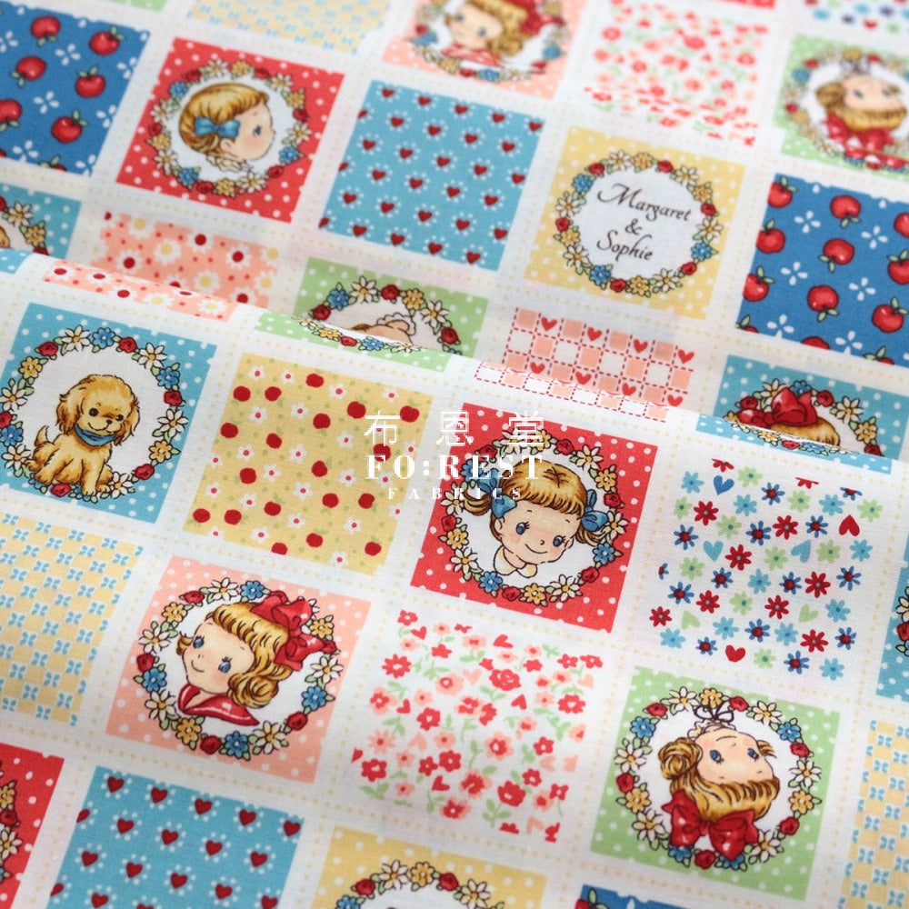 Cotton - Dear Little World Lovely Girls Border Fabric