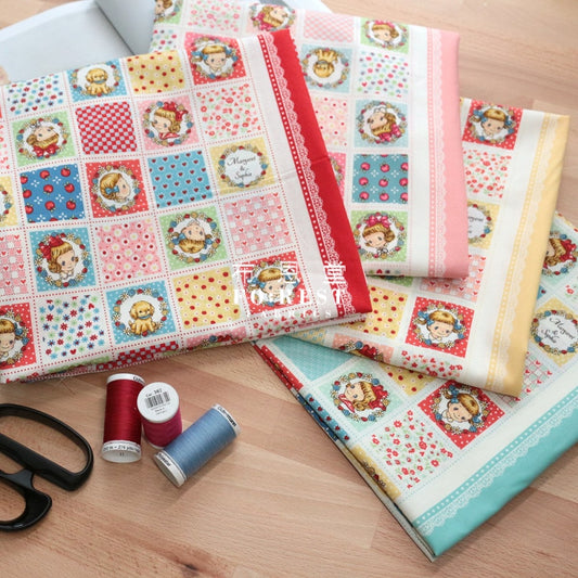 Cotton - Dear Little World Lovely Girls Border Fabric