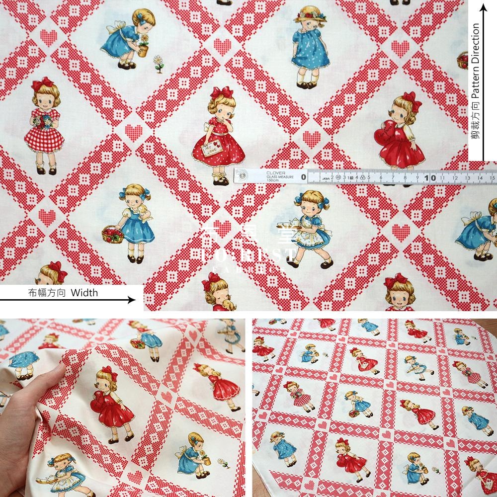 Cotton - Dear Little World Lovely Girls Fabric