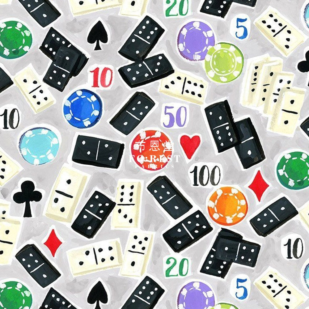 Cotton - Dominoes Game Fabric