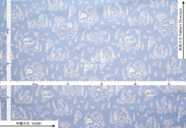 cotton - Dorothys Journey Wildflowers Mint fabric - forest-fabric