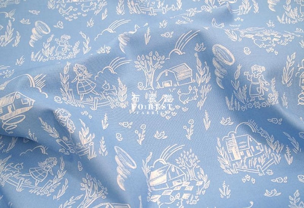 cotton - Dorothys Journey Wildflowers Mint fabric - forest-fabric