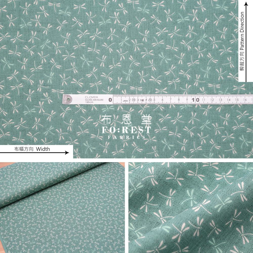 Cotton - Dragonfly Green Fabric