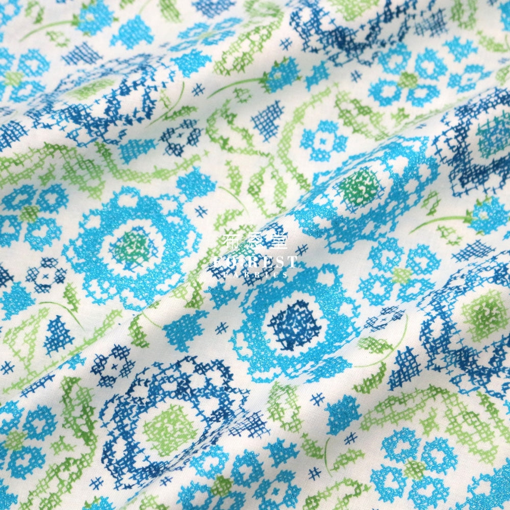 Cotton - Embroidery Belle Flower C