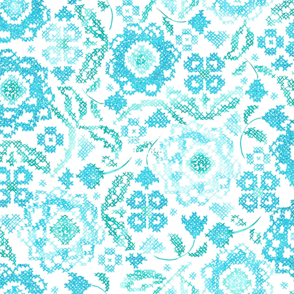 Cotton - Embroidery Belle Flower Lt