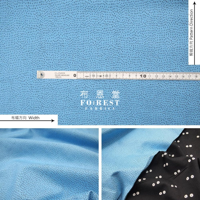 Cotton - Eye See You Fabric Blue Furry