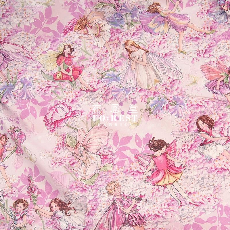 Cotton - Fairy Petal Fairies Fabric Pink