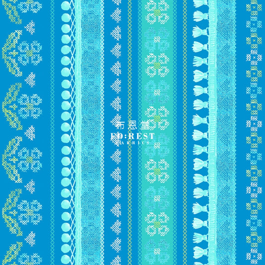 Cotton - Favorite Fringe Fabric Blue