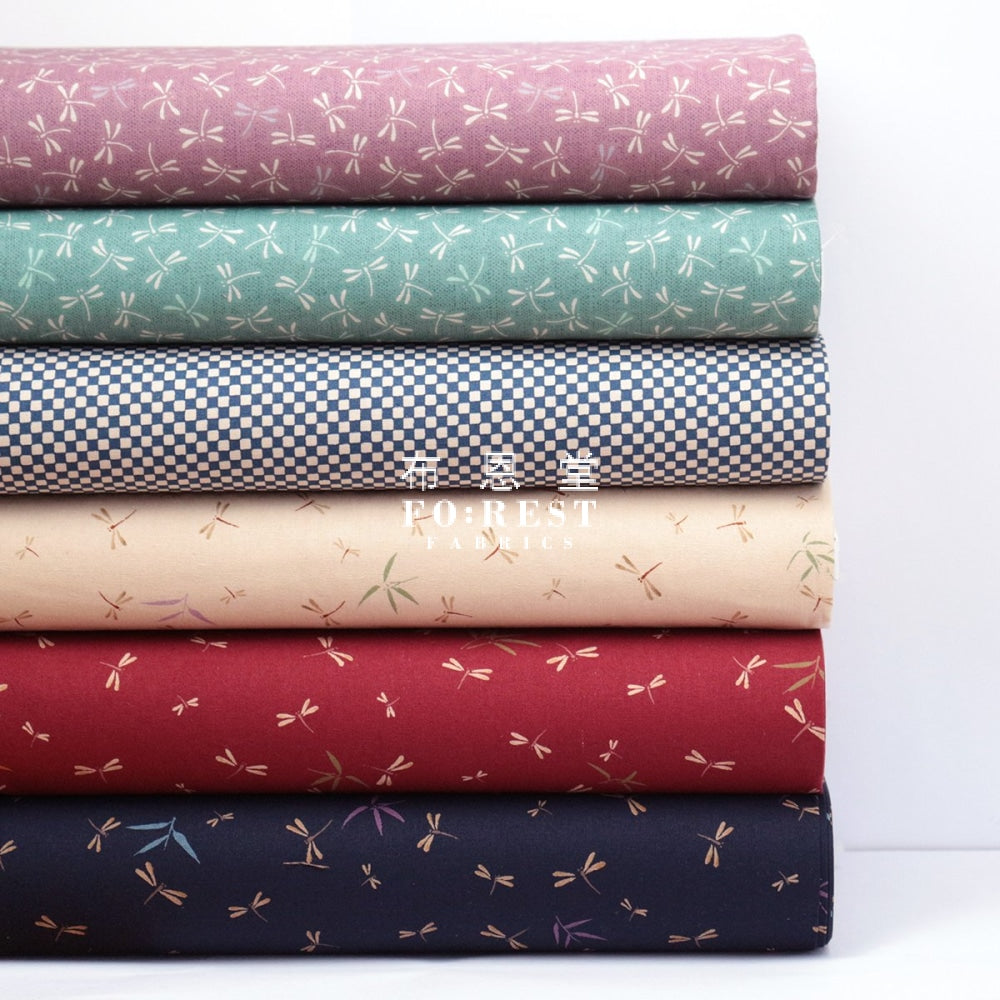 Cotton - Grid Navy Fabric