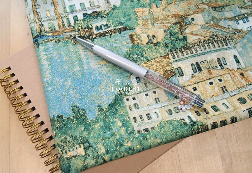 cotton - Lake fabric (Gustav Klimta) - forest-fabric