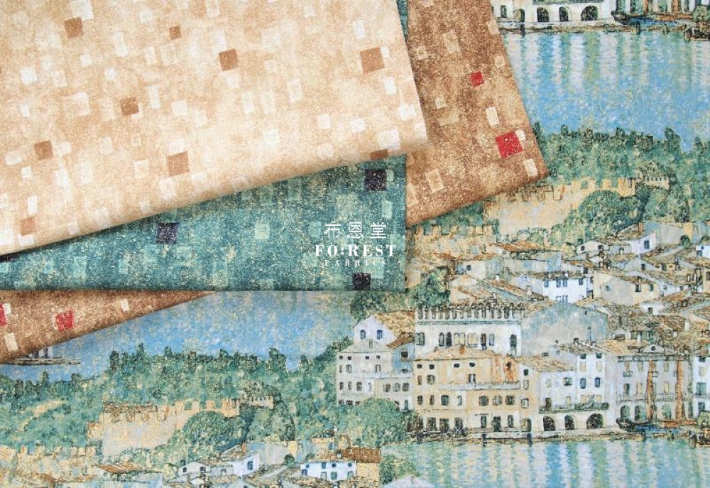 cotton - Lake fabric (Gustav Klimta) - forest-fabric