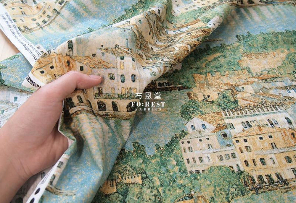 cotton - Lake fabric (Gustav Klimta) - forest-fabric