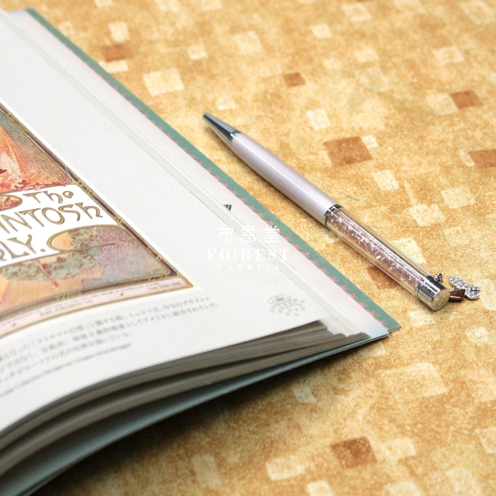 Cotton - Gustav Klimt Squares Metallic Fabric Lt.gold